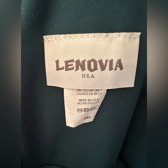 Lenovia Mother of The Bride Wrap Bodice Asymmetrical Peplum Long Dress Hunter 3X - Picture 4 of 12